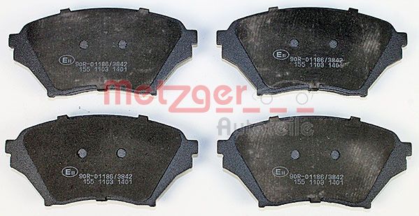 METZGER 1170480 Bremsbelagsatz, Scheibenbremse